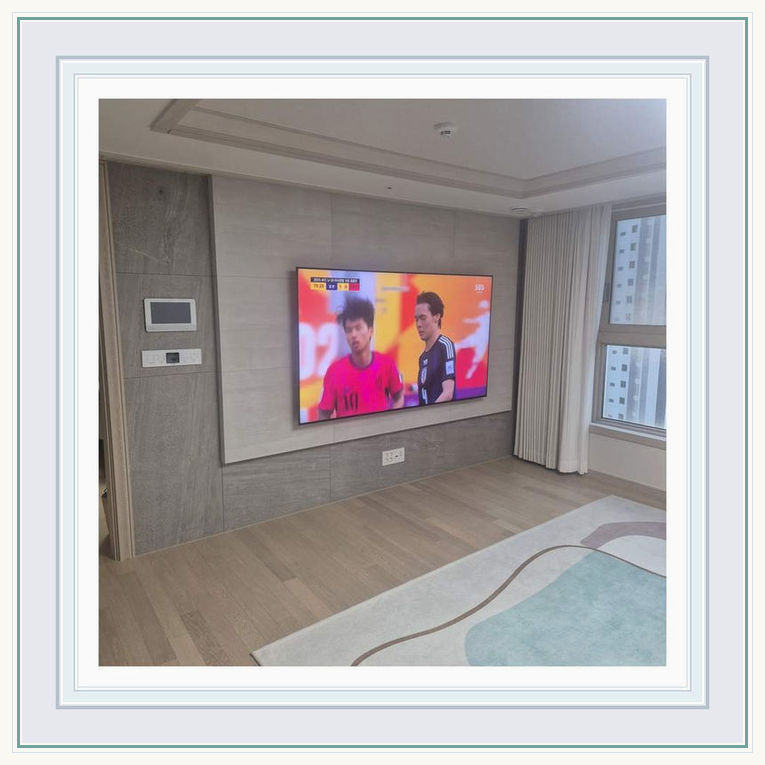 동두천 생연 지행 티비 철거 후 재설치 관련 설치 참고 사진 2 · 세대별 다른 설치면을 고려한 타공·무타공 선택
