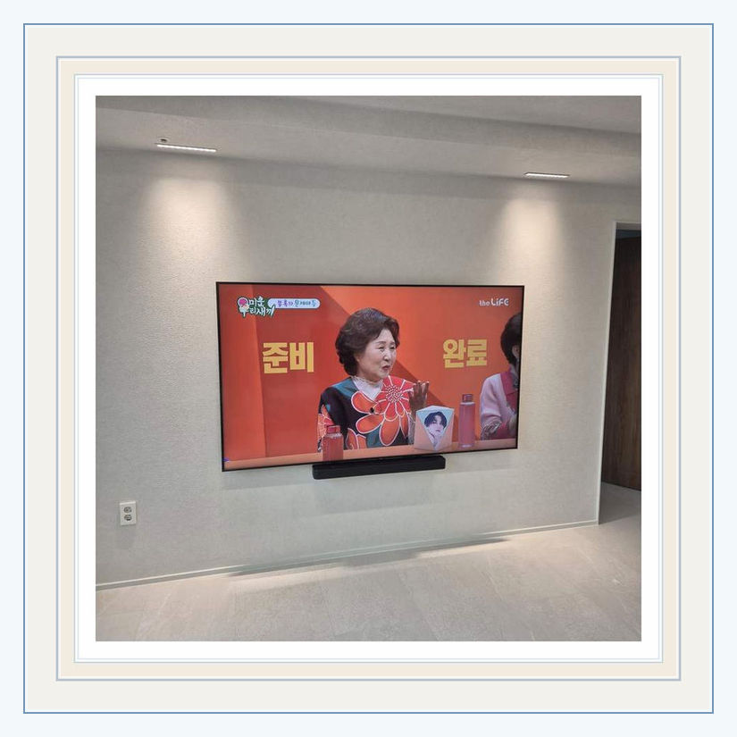 일산 백석 마두 65인치 브라켓 점검 관련 설치 참고 사진 1 · 기존 부품의 재사용 가능성과 신규 부품 필요성 비교